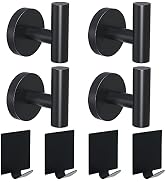 Alise Towel Hook Bathroom Single Robe Hooks with 4 Self-Adhesive Hooks Wall Mount Towel Holder Ha...