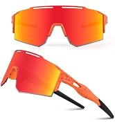 Ukoly Cycling Sunglasses for Men Women with 3 Interchangeable Lenses, Polarized Sports Sunglasses...