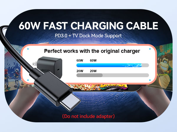 nitendo switch 2 charging cable