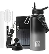 DYSANKY Insulated Water Bottle 32oz - Multiple Insulation Vacuum Sealed Thermos- Portable Sports ...