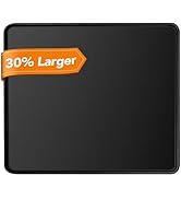 TONOS Black Mouse Pad 11 x 8.7 IN. Basic Computer Mouse Pad for Desk with Stitched Edges & Non-Sl...