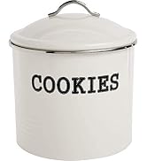 Vintage Cookie Jar - Cookie Jars for Kitchen Counter, Airtight Jar Cookie Containers, Ivory Cooki...