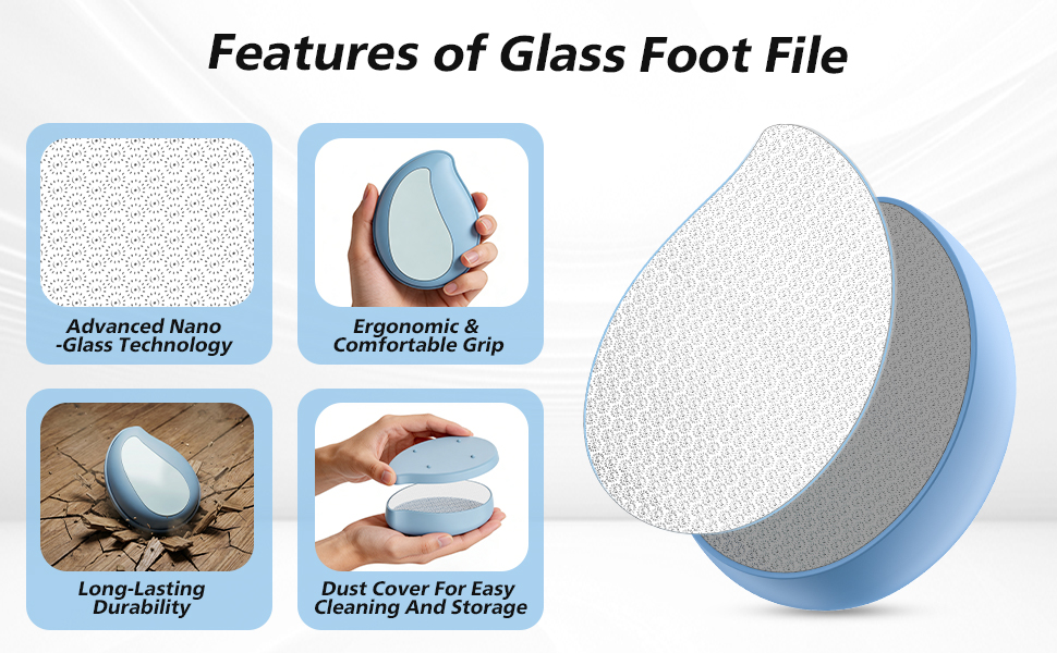 foot file callus remover for feet glass foot scraper scrubber dead skin removal for cracked heels