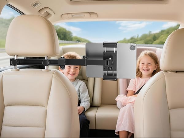 PLDHPRO Tablet Holder for Car Headrest Mount iPad Backseat Foldable Back Seat Stand