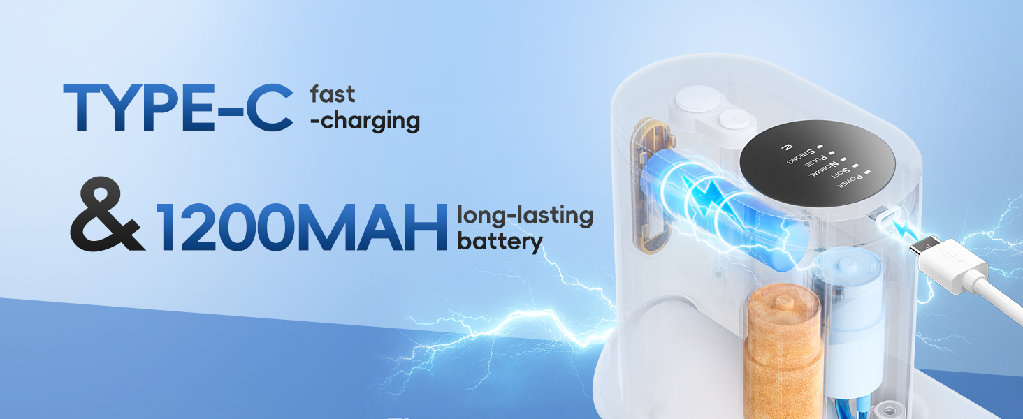TYPE-C fast-charging &1200MAH long-lasting battery