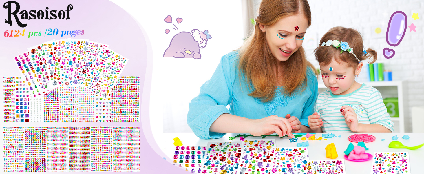 6124pcs gem stickers