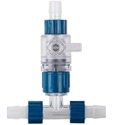 MiOYOOW Aquarium Hose Valve, 3-Way Aquarium Filter Connector Fish Tank Hose Adapter with Quick Re...