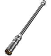 Resze 14mm(9/16")Extended Spark Plug Socket, 3/8" Drive 12-Point Swivel Magnetic Thin Wall Spark ...