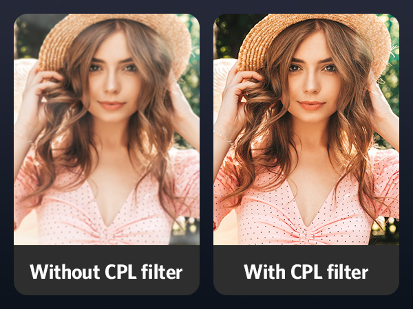 52MM Clip-on CPL Phone Camera Lens Filter,