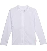 SwimZip UPF 50+ Kids Long Sleeve Zipper Rash Guard Swim Shirt (Multiple Colors)