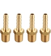 T TANYA HARDWARE 1/4 Inch Barb to 1/4 Inch NPT Male Thread Air Hose Repair Kit, Barb to NPT Air H...