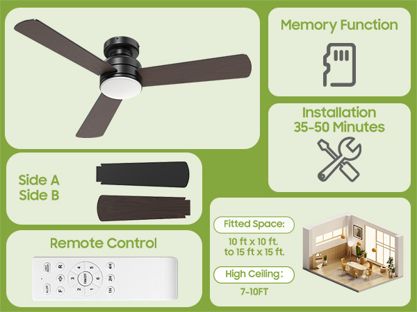 Apartment Indoor Ceiling Fans with Lights