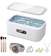 2025 Upgrade Ultrasonic Jewelry Cleaner 47KHz, Professional Ultrasonic Machine with 5 Cleaning Mo...