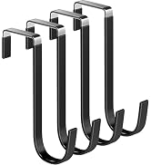 Mars-Rock Over The Door Metal Hooks with Plastic Coating 5.5" Fit 0.5" to 1 3/8" Door 4 Pcs Heavy...