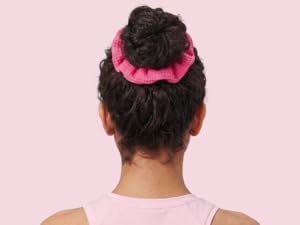 Curly hair with bun