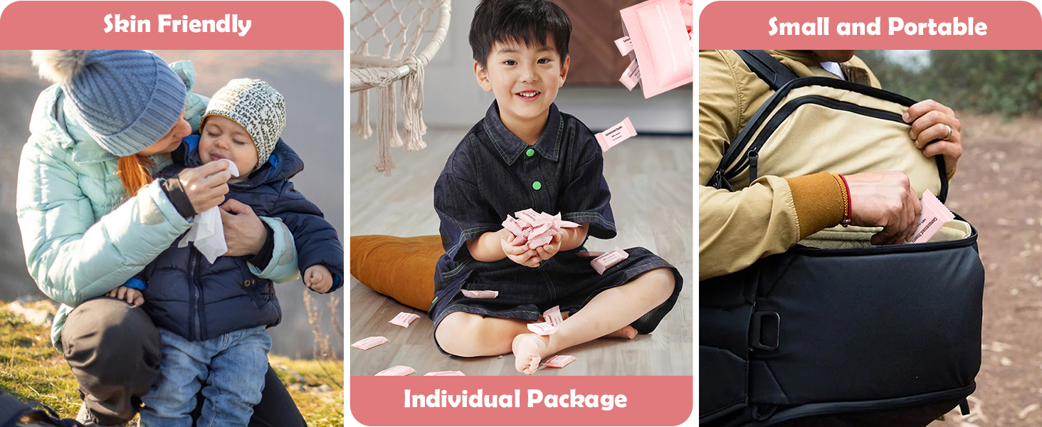 Skin Friendly, Individual Package, Small and Portable