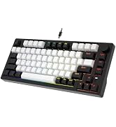 DAREU EK75 Wired Mechanical Keyboard,75% Keyboard with Volume Knob,Gasket Mount Mechanical Gaming...