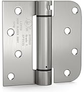 goldenwarm 3pack Satin Nickel Brushed Door Hinges 4 Inch Self Closing Spring Door Hinge with Squa...