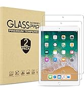 2 Pack ProCase iPad 9.7 Screen Protector 2018/2017, Tempered Glass Screen Film Guard for iPad 9.7...