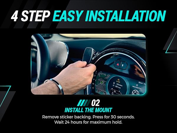 Carmount car phone dashboard holder mount iphone samsung android magnetic strong accessories