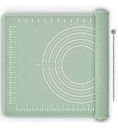Silicone Baking Mat 28" x 20", Extra Thick Dough Rolling Mat with Measurements and Edge Heighteni...