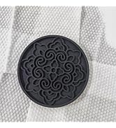 LanZhiYa 8 Pack 4 Inch Silicone Coasters Set with Holder,Non-Slip, Suitable for Dining Tables, Ki...
