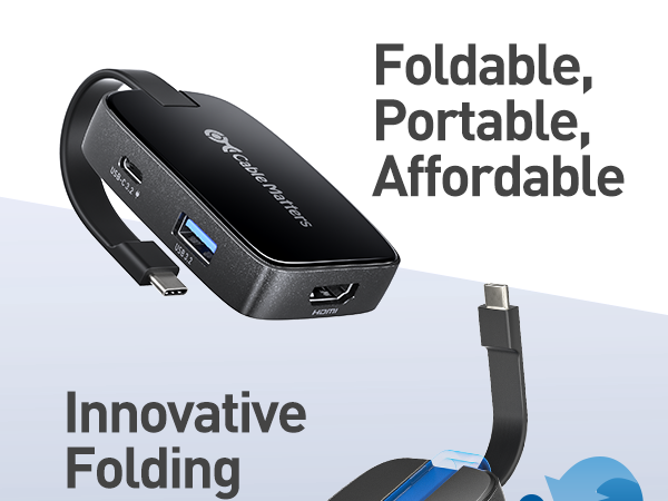 Cable Matters Portable USB C Hub HDMI 4K 60Hz 100W Power Delivery