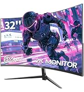 ZZA 32 Inch Curved Monitor,1440p VA Screen 165Hz, 1500R Curved Gming Monitor,Computer Monitor 1ms...
