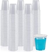500 Pack 3 oz Clear Plastic Cups, Small Disposable Bathroom Cups, 3 Ounce Plastic Mouthwash Cups ...