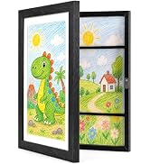 FUNLAVIE Kids Art Frame 8.5x11 Front Opening childrens artwork display frame Changeable,Magnetic ...