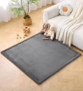 Hakuna Matte CloudSoft Play Mat - Dark Gray (1.27x1.27m) | Super Soft & Safe Baby Rug | Luxury Nu...