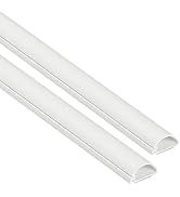 D-Line Half Round Cord Hider, Patented Cable Cover, Hide TV Wall Mount Wires, Raceway for Cords, ...