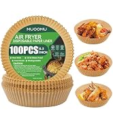 Air Fryer Disposable Paper Liner, Non-Stick Round Parchment, AirFryer Accessories, Oil Proof, Wat...