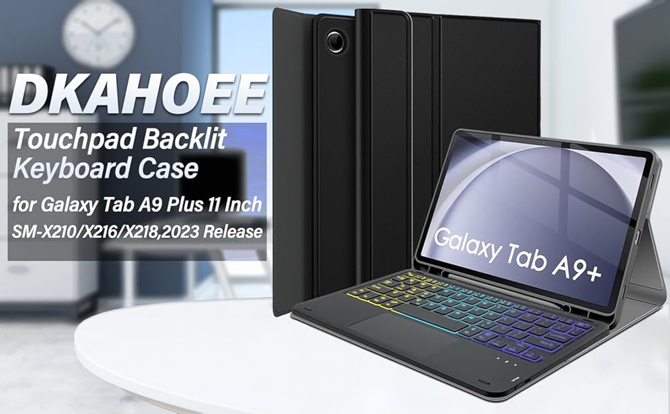 Touchpad keyboard case for Galaxy Tab A9 Plus 11 Inch 2023