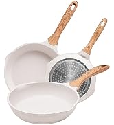 JEETEE Nonstick Pan, Nonstick Stone Frying Pan, Nonstick Omelette Skillet with Soft Touch Handle,...