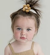 Boutique Baby Girl Hair Ties with Flowers, 28 Pcs Hair Bow Ties for Toddler Girls, Elastics Ponyt...