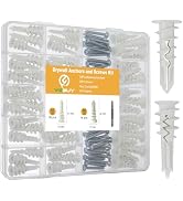 VGBUY Drywall Anchors and Screws kit Heavy Duty,100Pcs #8 Screws and Wall Anchors for Drywall,Hol...