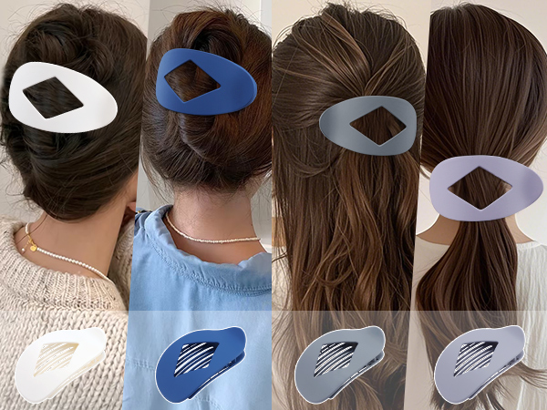 lay down oval hair clips french concord hair clips for women