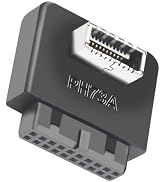 IYUANEPRO USB 3.0 19/20 Pin to Type E (Key A) 90° Right Angle Adapter for USB-C Front Panel – Sup...