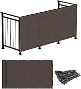 Windscreen4less 3'x10' Deck Balcony Privacy Screen for Deck Pool Fence Railings Apartment Balcony...