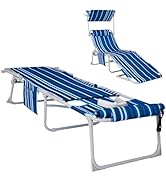#WEJOY 3 in 1 Tanning Chair with Face Hole & Canopy, 300 lbs Heavy Duty 5 Positions Folding Face ...