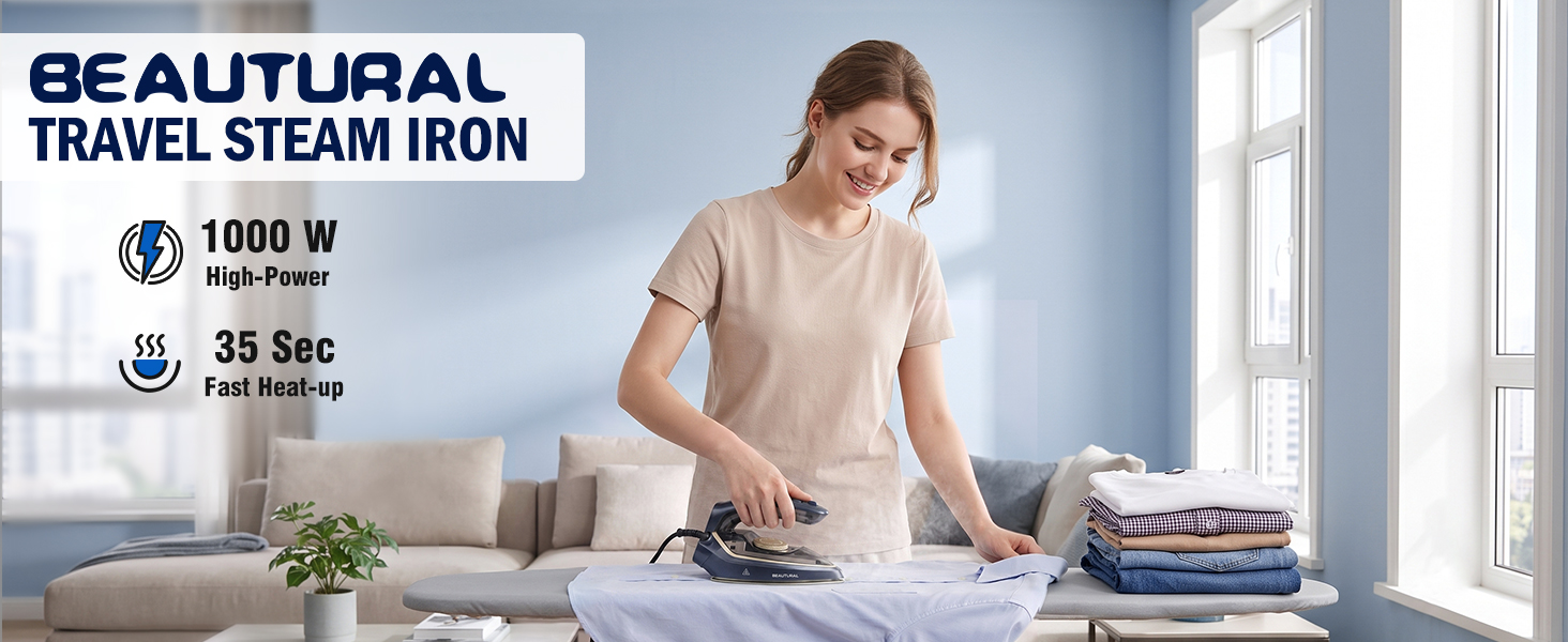 BEAUTURAL Travel Steam Iron