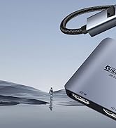 Shuomeng DisplayPort to Dual HDMI Adapter 4K@60Hz, DP to HDMI Splitter for Dual Monitors, MST Dis...