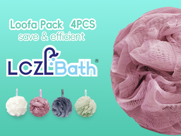 Loofa Pack 4PCS save & efficient