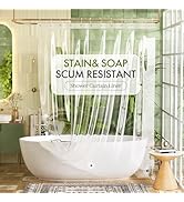 Bathway Shower Curtain Liner, Clear Shower Curtain Liner 72x78 PEVA Waterproof Shower Curtain Lin...