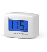 DROK Electric Voltage Tester AC 80-300V, LCD Display Flat Plug Voltmeter Electrical Outlet Tester...