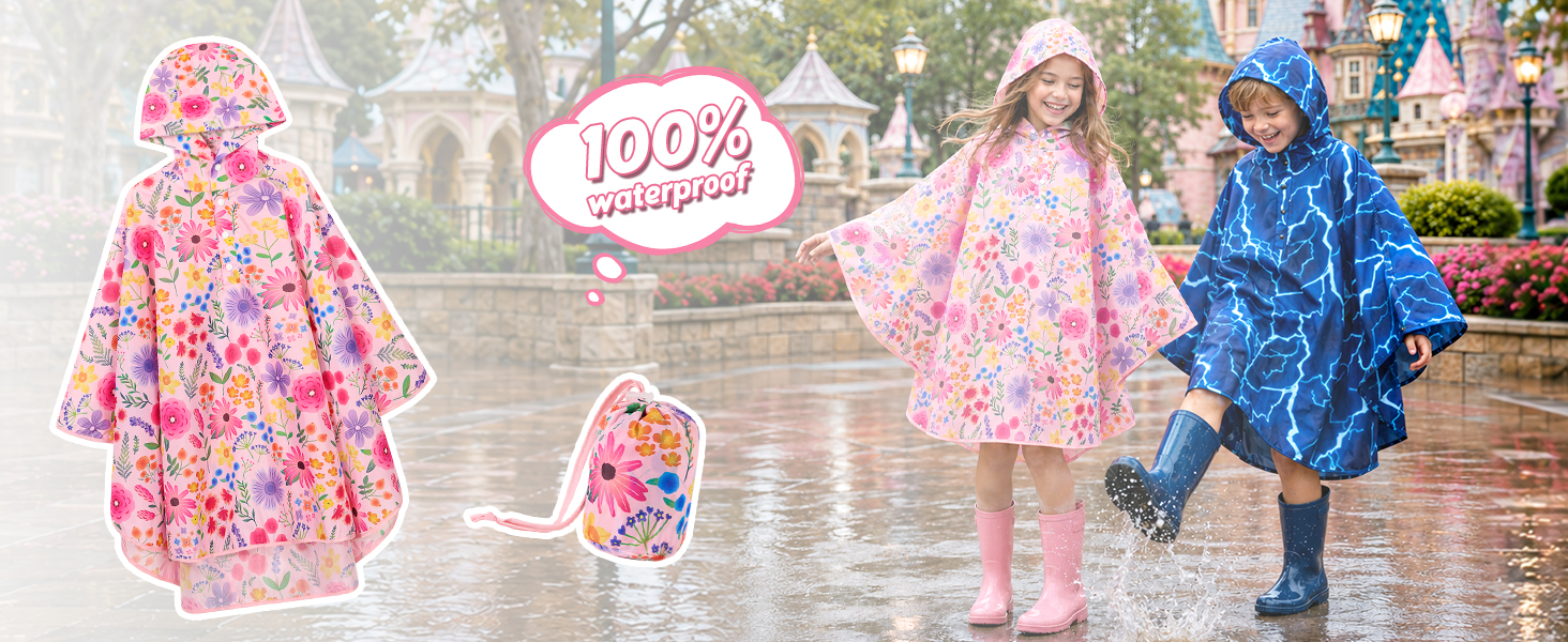 kids rain poncho