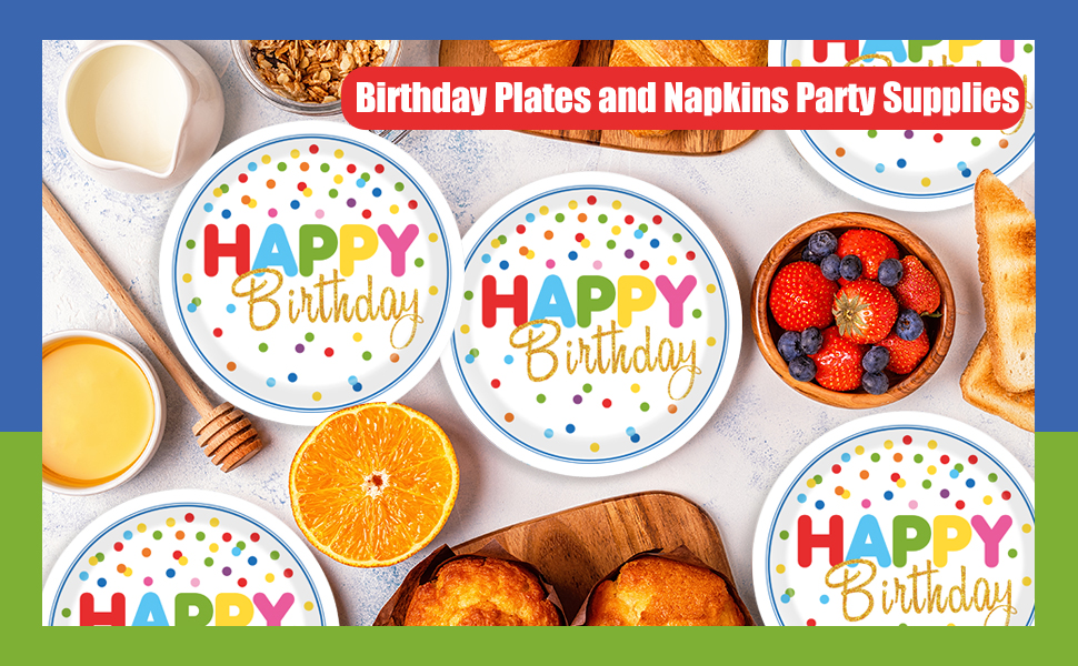 Birthday Plates and Napkins