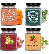 Fall Scented Candles 4 Pack Soy Candles Set for Women Gift | Fall Gift for Home Decor, Autumn Can...