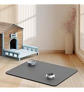 ZLR Dog Food Mat for Water Bowl - Absorbent Pet Feeding Mat for Floor Waterproof - Silicone Cat F...